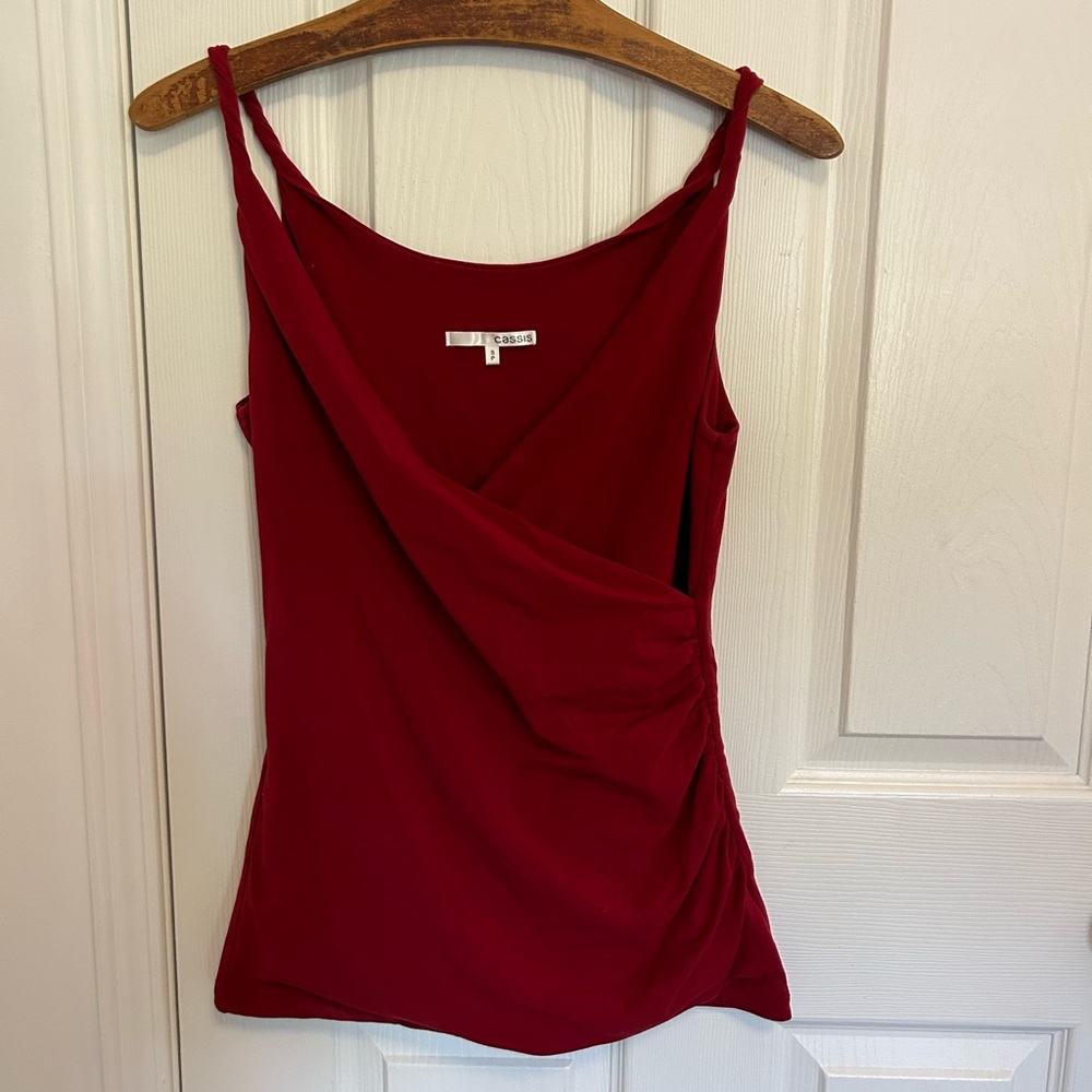 Cassis Red Twist Top